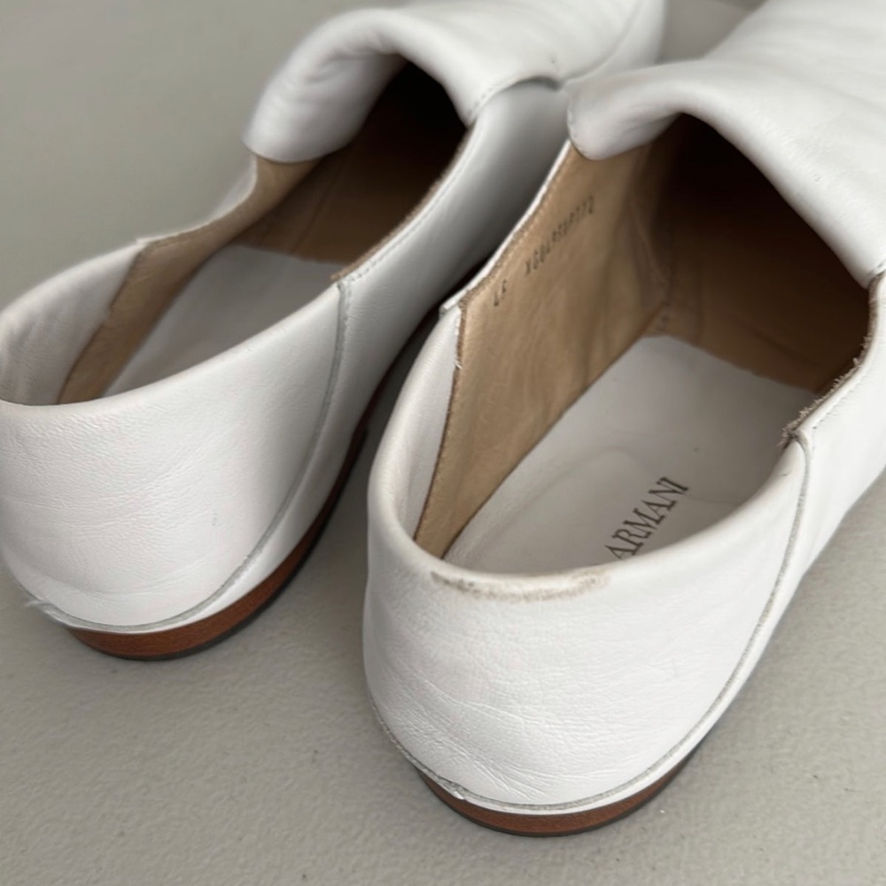 Giorgio Armani Men’s White Loafer’s - Picture 4 of 14